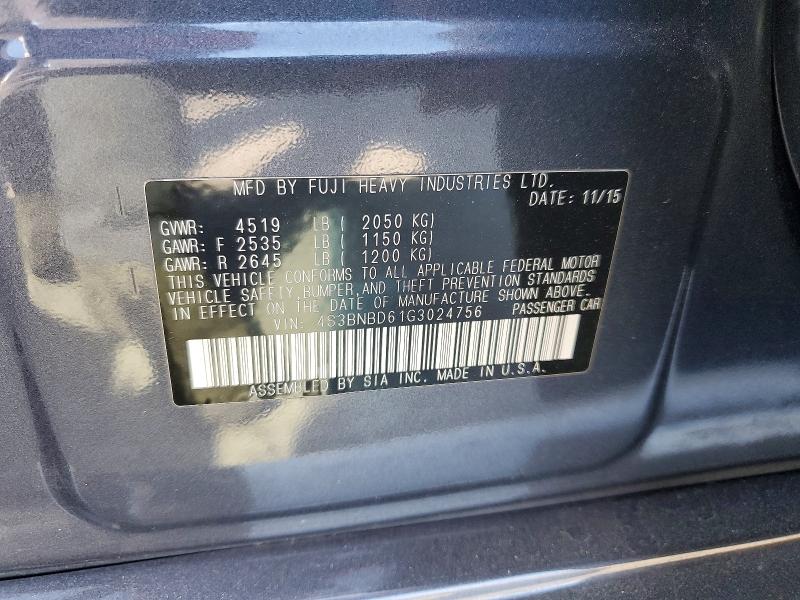 Продажа на аукционе авто 2016 Subaru Legacy, vin: 4S3BNBD61G3024756, номер лота: 47127916