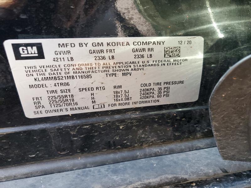 47902486 :رقم المزاد ، KL4MMBS21MB116585 vin ، 2021 Buick Encore Gx مزاد بيع