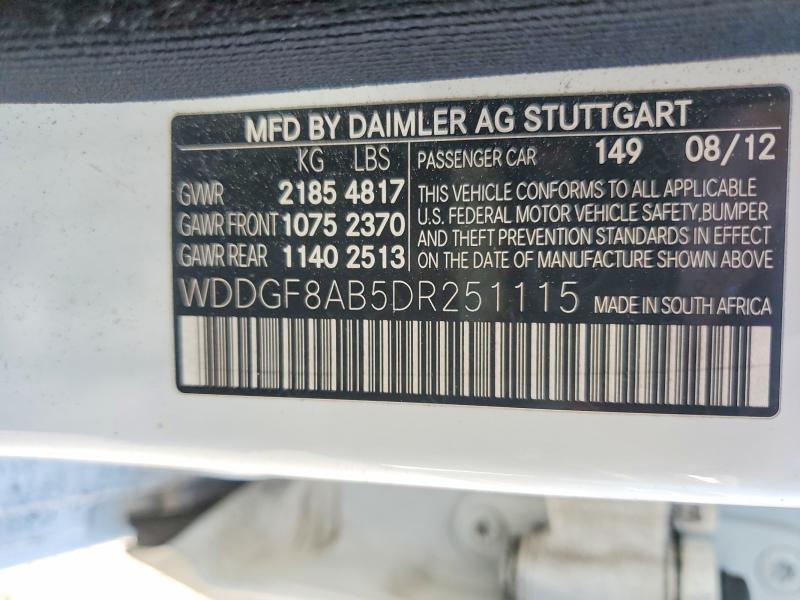 Продаж на аукціоні авто 2013 Mercedes-benz C, vin: WDDGF8AB5DR251115, номер лоту: 78374185