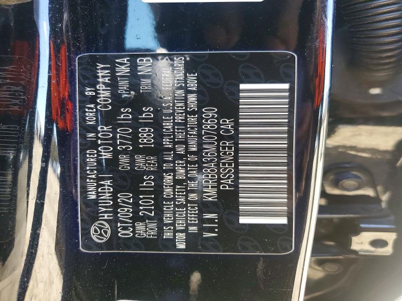 2021 Hyundai Venue მანქანა იყიდება აუქციონზე, vin: KMHRB8A36MU078690, აუქციონის ნომერი: 45691266