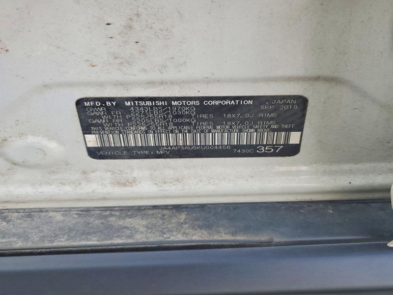 Aukcja sprzedaży 2019 Mitsubishi Outlander Sport, vin: JA4AP3AU5KU004456, numer aukcji: 48073196