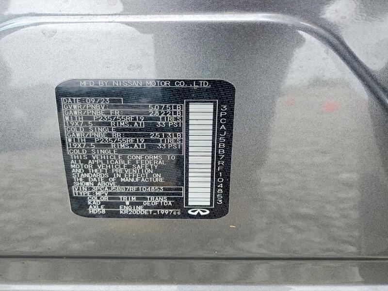 Aukcja sprzedaży 2024 Infiniti Qx50, vin: 3PCAJ5BB7RF104853, numer aukcji: 46913906
