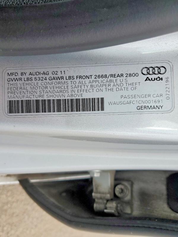 Продажа на аукционе авто 2012 Audi A7, vin: WAUSGAFC1CN001691, номер лота: 47948906