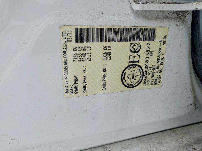Продажа на аукционе авто 2013 Nissan Maxima, vin: 1N4AA5AP1DC833827, номер лота: 79909605