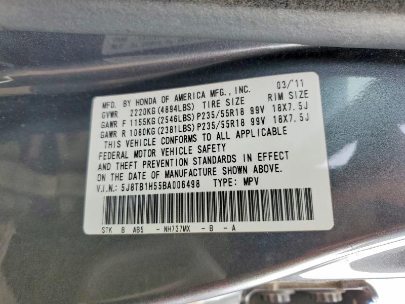 Aukcja sprzedaży 2011 Acura Rdx, vin: 5J8TB1H55BA006498, numer aukcji: 46338116