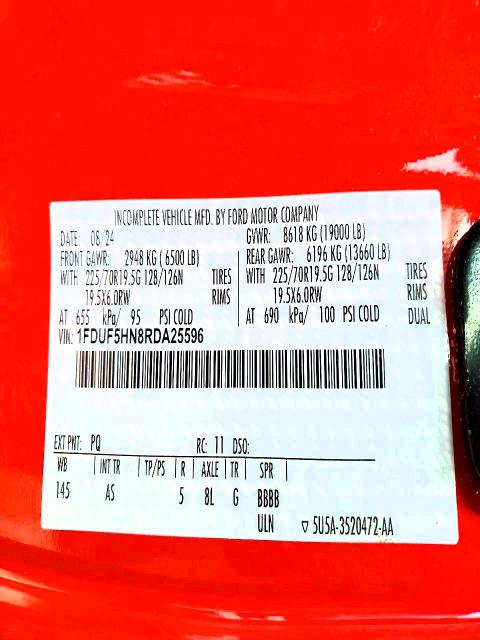 Продажа на аукционе авто 2024 Ford F550, vin: 1FDUF5HN8RDA25596, номер лота: 41878286