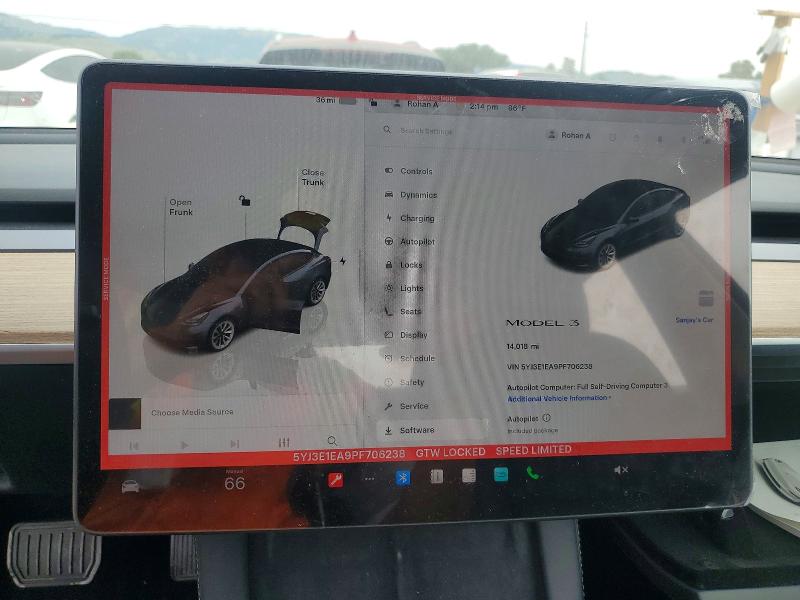 47901616 :رقم المزاد ، 5YJ3E1EA9PF706238 vin ، 2023 Tesla Model 3 مزاد بيع