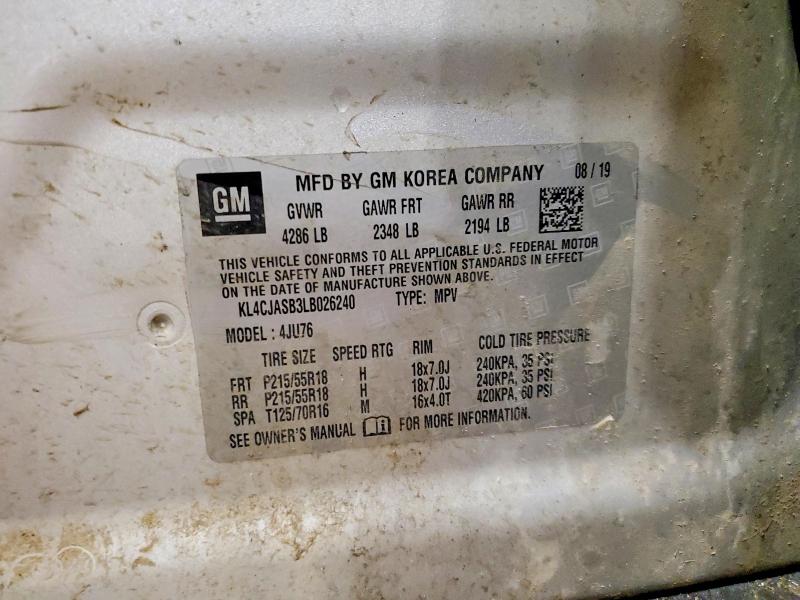 Aukcja sprzedaży 2020 Buick Encore, vin: KL4CJASB3LB026240, numer aukcji: 46125366