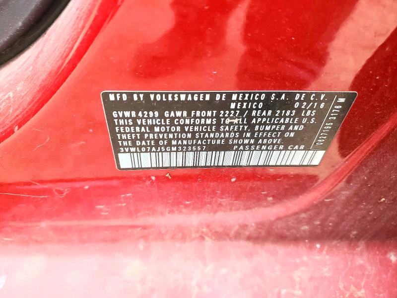 Продажа на аукционе авто 2016 Volkswagen Jetta, vin: 3VWL07AJ5GM323557, номер лота: 46474876