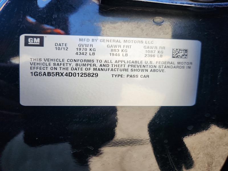 Aukcja sprzedaży 2013 Cadillac Ats, vin: 1G6AB5RX4D0125829, numer aukcji: 47465266