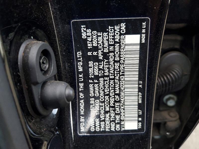 Продаж на аукціоні авто 2021 Honda Civic, vin: SHHFK7H4XMU423243, номер лоту: 47085856