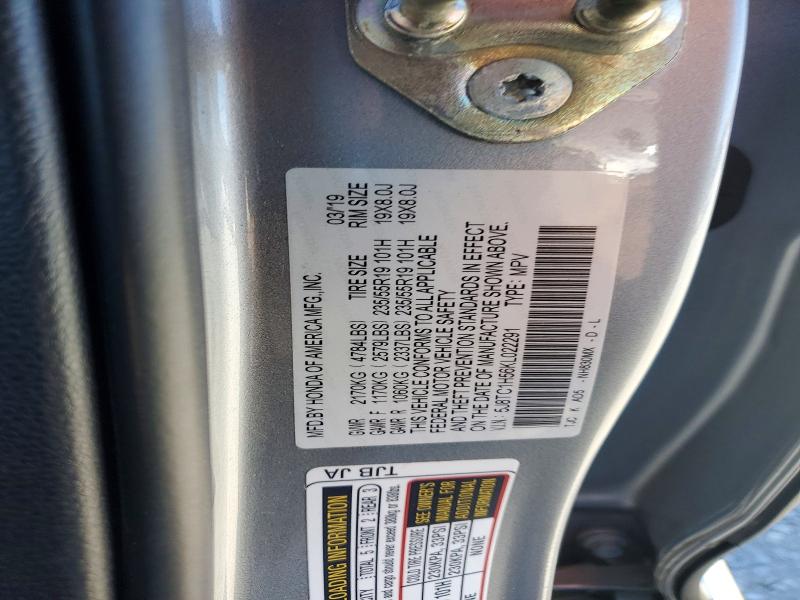 Auction sale of the 2019 Acura Rdx, vin: 5J8TC1H56KL022291, lot number: 46610156