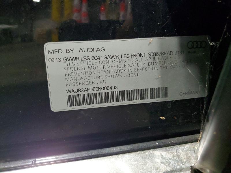41898656 :رقم المزاد ، WAUR2AFD5EN005493 vin ، 2014 Audi A8 مزاد بيع