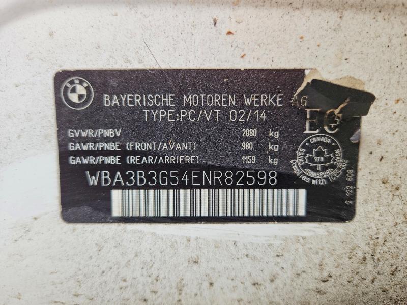 79542485 :رقم المزاد ، WBA3B3G54ENR82598 vin ، 2014 Bmw 328 مزاد بيع