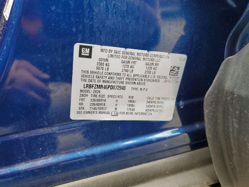 2023 Buick Envision მანქანა იყიდება აუქციონზე, vin: LRBFZMR46PD072948, აუქციონის ნომერი: 46901276