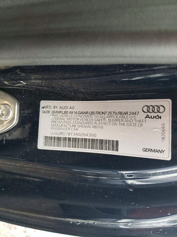 Aukcja sprzedaży 2009 Audi S5, vin: WAURV78T39A054350, numer aukcji: 45809356
