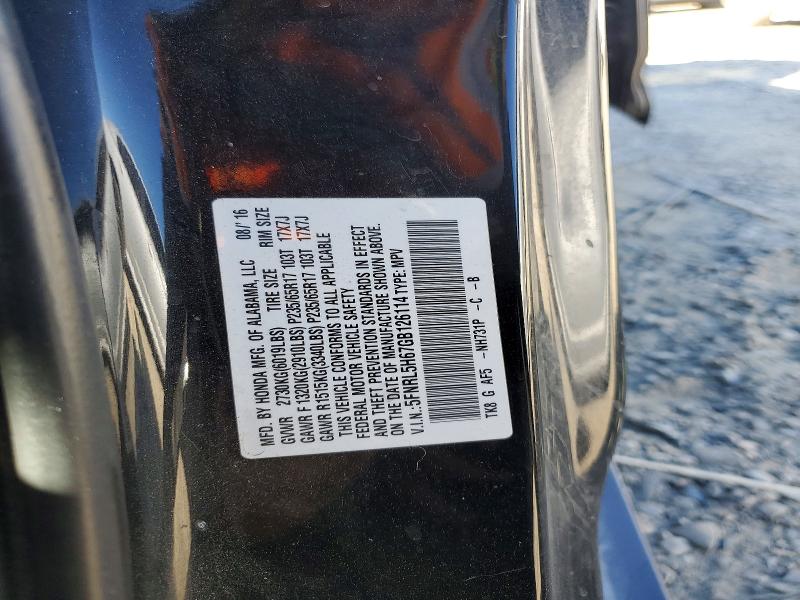 Aukcja sprzedaży 2016 Honda Odyssey, vin: 5FNRL5H67GB126114, numer aukcji: 47309316
