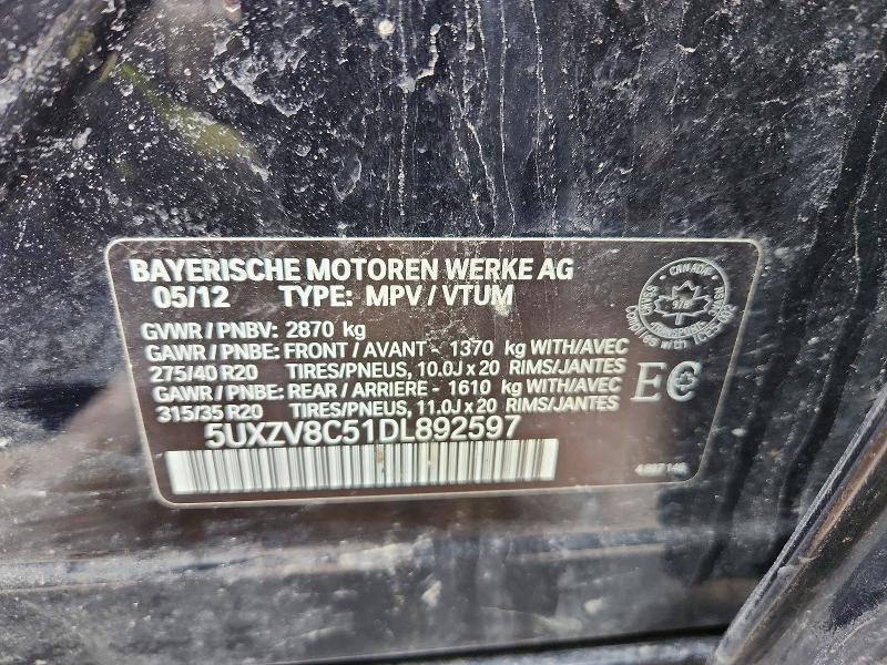 41919946 :رقم المزاد ، 5UXZV8C51DL892597 vin ، 2013 Bmw Truck/van X5 50i 4dr Awd مزاد بيع