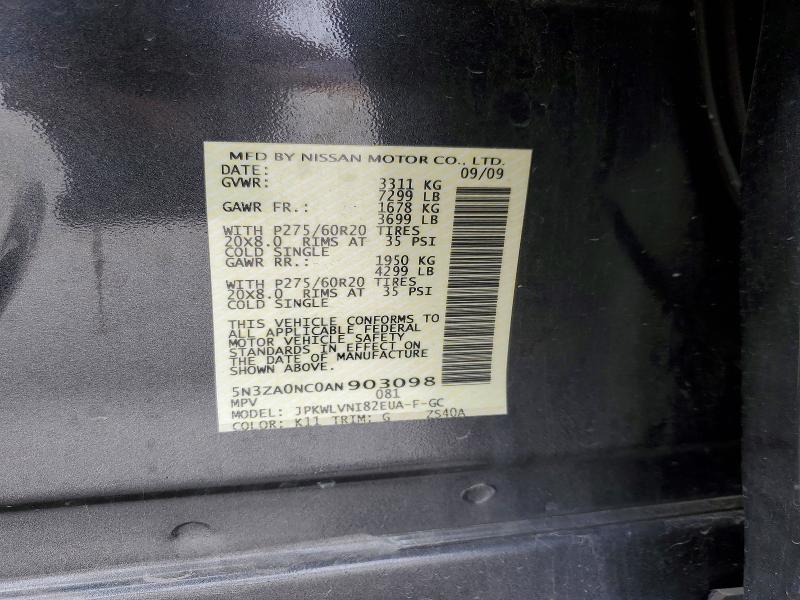Продажа на аукционе авто 2010 Infiniti Qx56, vin: 5N3ZA0NC0AN903098, номер лота: 41910656