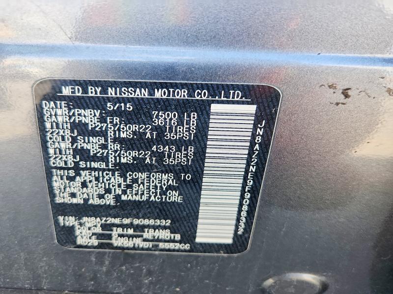 Продажа на аукционе авто 2015 Infiniti Qx80, vin: JN8AZ2NE9F9086332, номер лота: 79662985