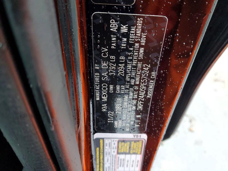 Aukcja sprzedaży 2023 Kia Forte, vin: 3KPF24AD5PE575242, numer aukcji: 47256116