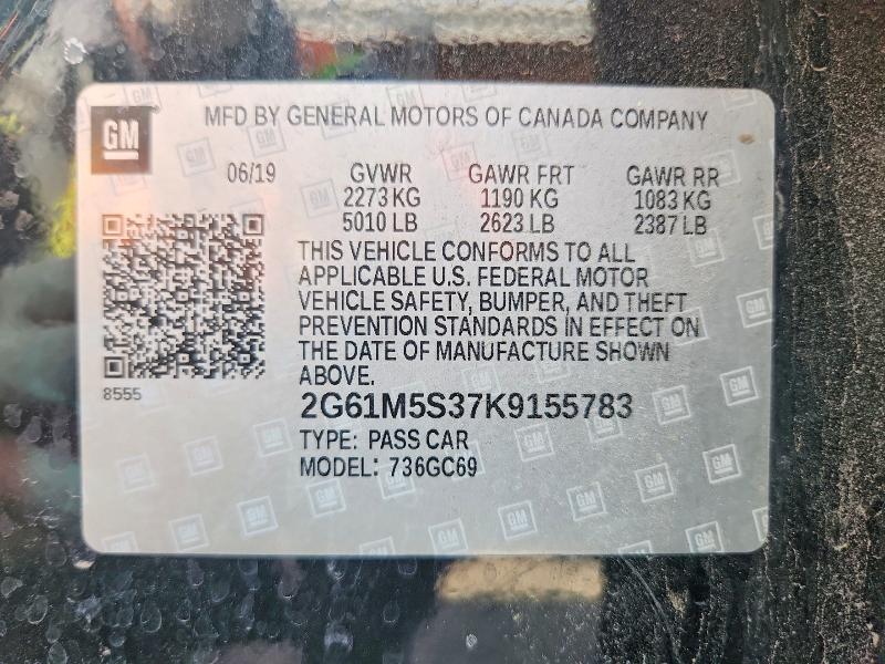 Aukcja sprzedaży 2019 Cadillac Xts, vin: 2G61M5S37K9155783, numer aukcji: 48074616