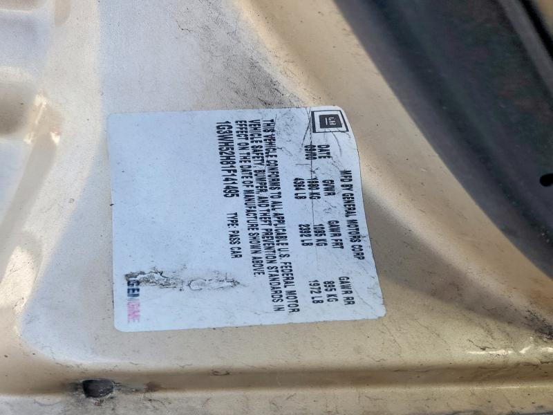 2001 Oldsmobile Intrigue მანქანა იყიდება აუქციონზე, vin: 1G3WH52H81F141495, აუქციონის ნომერი: 47105486