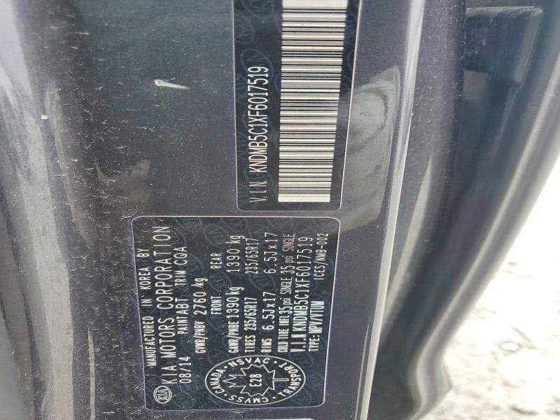 2015 Kia Sedona მანქანა იყიდება აუქციონზე, vin: KNDMB5C1XF6017519, აუქციონის ნომერი: 46816116