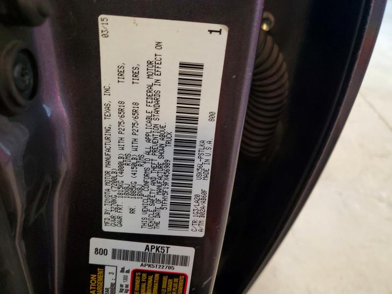 47931266 :رقم المزاد ، 5TFHY5F19FX456989 vin ، 2015 Toyota Tundra مزاد بيع