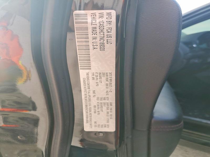 41886106 :رقم المزاد ، 1C4SDHCT7NC189320 vin ، 2022 Dodge Durango مزاد بيع