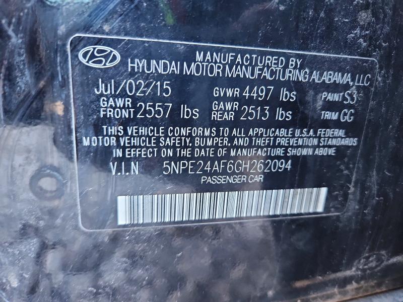 Продаж на аукціоні авто 2016 Hyundai Sonata, vin: 5NPE24AF6GH262094, номер лоту: 79978885