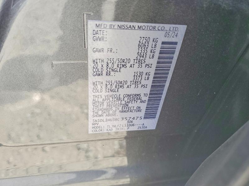 2024 Infiniti Qx60 მანქანა იყიდება აუქციონზე, vin: 5N1DL1HU3RC357475, აუქციონის ნომერი: 47673926