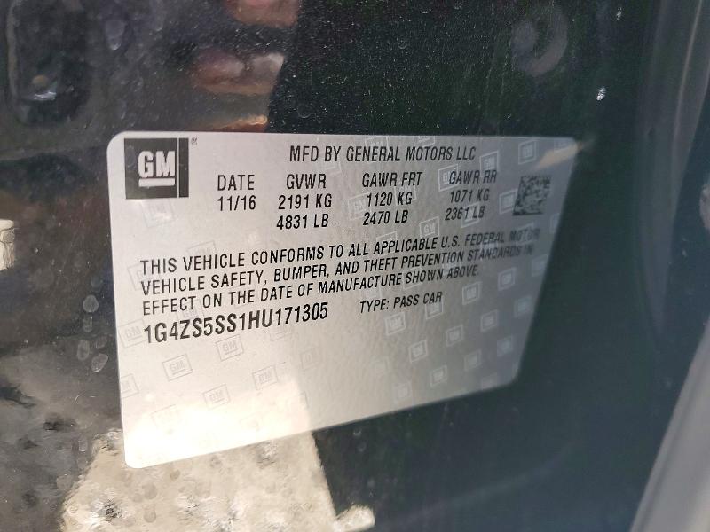 Продаж на аукціоні авто 2017 Buick Lacrosse, vin: 1G4ZS5SS1HU171305, номер лоту: 45623986