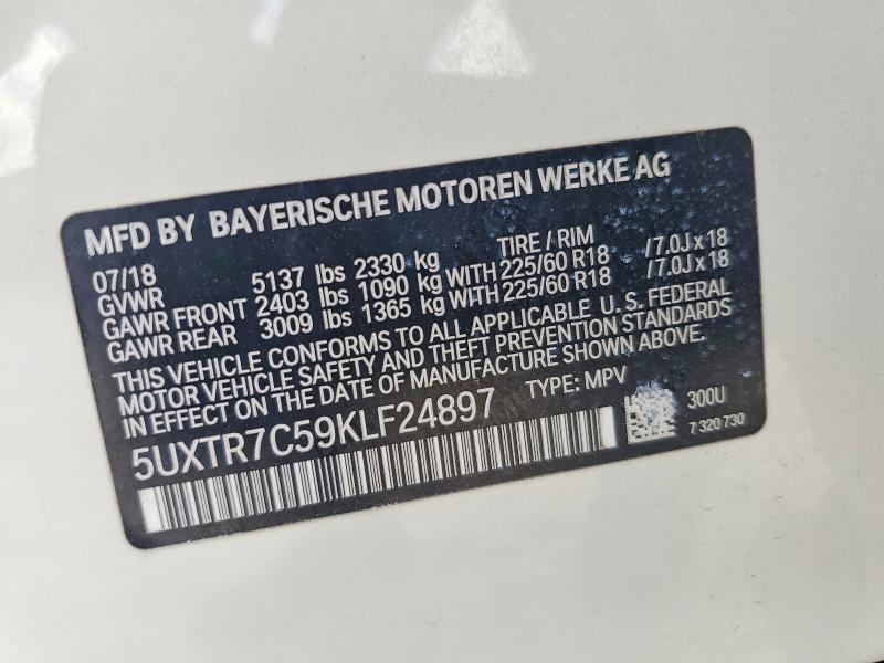 Продажа на аукционе авто 2019 Bmw X3, vin: 5UXTR7C59KLF24897, номер лота: 47589886