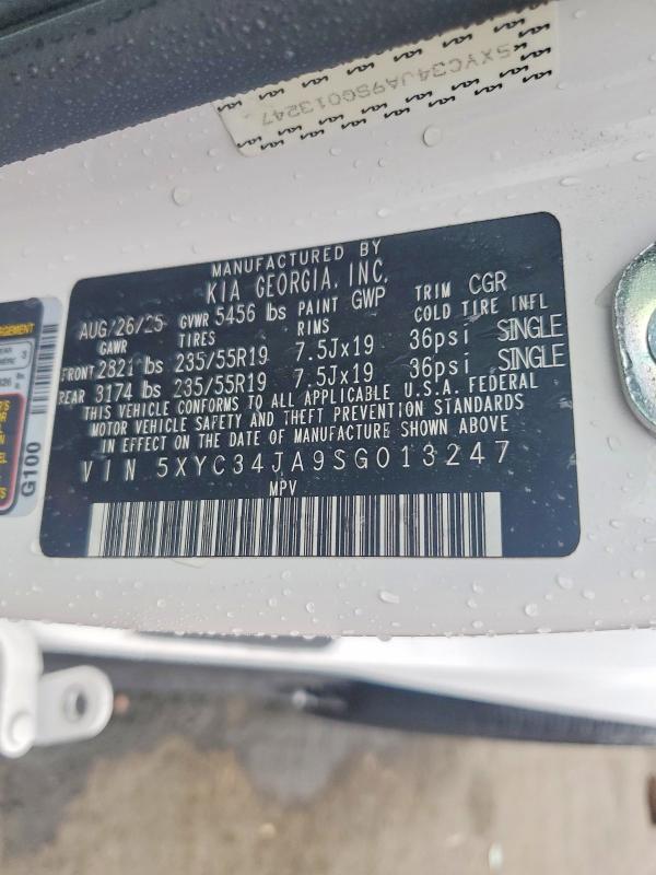 Aukcja sprzedaży 2025 Kia Ev6, vin: 5XYC34JA9SG013247, numer aukcji: 79881615