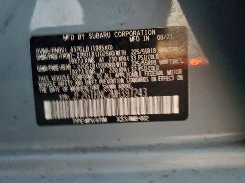 Продаж на аукціоні авто 2021 Subaru Crosstrek, vin: JF2GTHNC2MH397243, номер лоту: 45667586