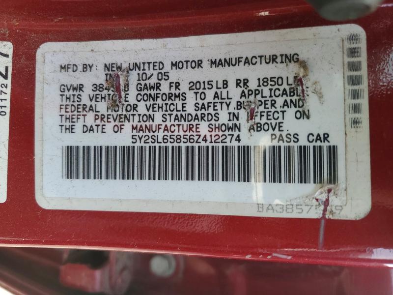 Продаж на аукціоні авто 2006 Pontiac Vibe, vin: 5Y2SL65856Z412274, номер лоту: 46480136