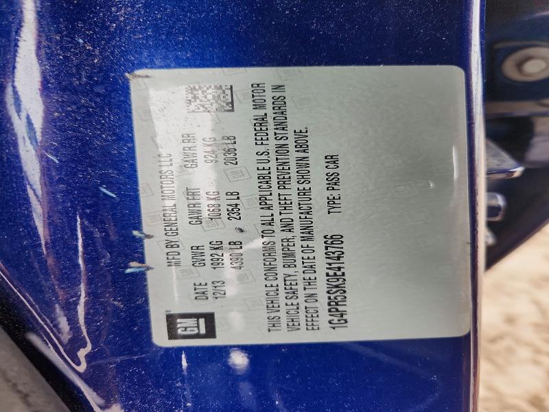 41743366 :رقم المزاد ، 1G4PR5SK9E4143766 vin ، 2014 Buick Verano مزاد بيع