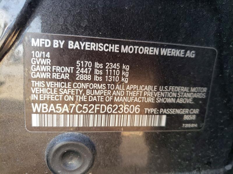 Продаж на аукціоні авто 2015 Bmw 528, vin: WBA5A7C52FD623606, номер лоту: 47612376