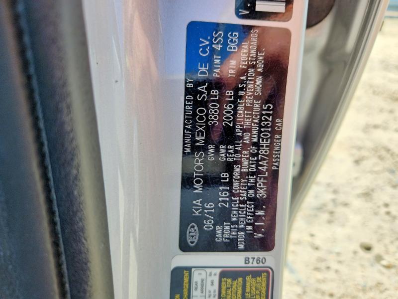 46513766 :رقم المزاد ، 3KPFL4A78HE013215 vin ، 2017 Kia Forte مزاد بيع