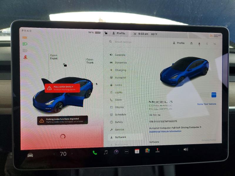 Продаж на аукціоні авто 2021 Tesla Model 3, vin: 5YJ3E1EB7MF085375, номер лоту: 79587595