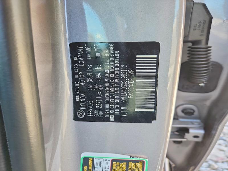 2025 Hyundai Elantra მანქანა იყიდება აუქციონზე, vin: KMHLM4DGXSU982112, აუქციონის ნომერი: 46818126