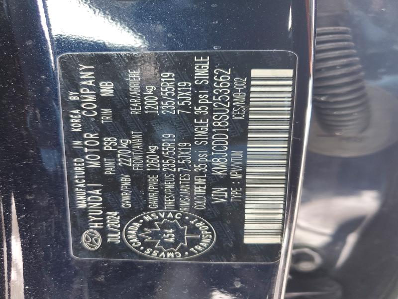 79209865 :رقم المزاد ، KM8JCDD18SU253662 vin ، 2025 Hyundai Tucson Hybrid مزاد بيع