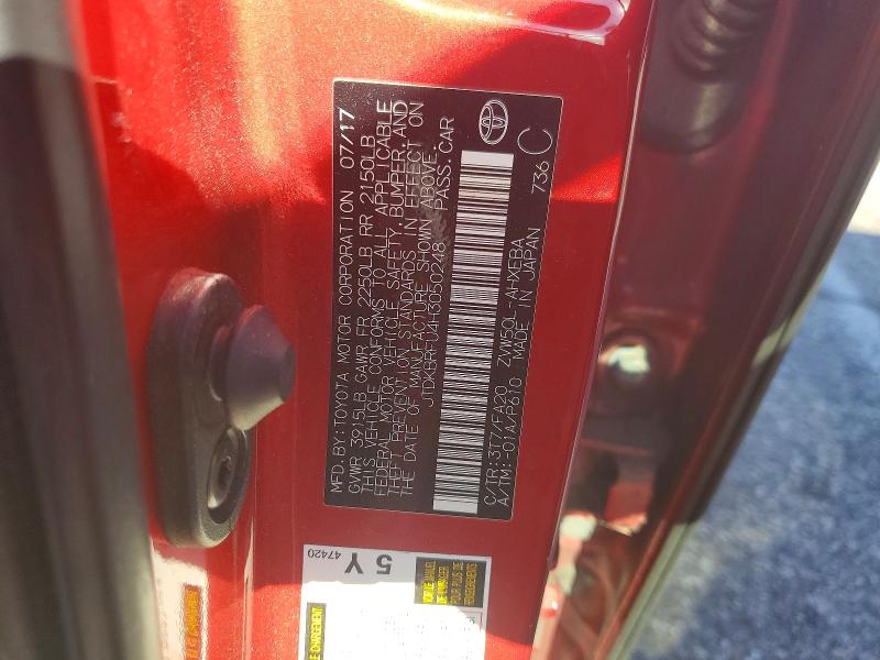 2017 Toyota Prius მანქანა იყიდება აუქციონზე, vin: JTDKBRFU4H3050248, აუქციონის ნომერი: 46839866