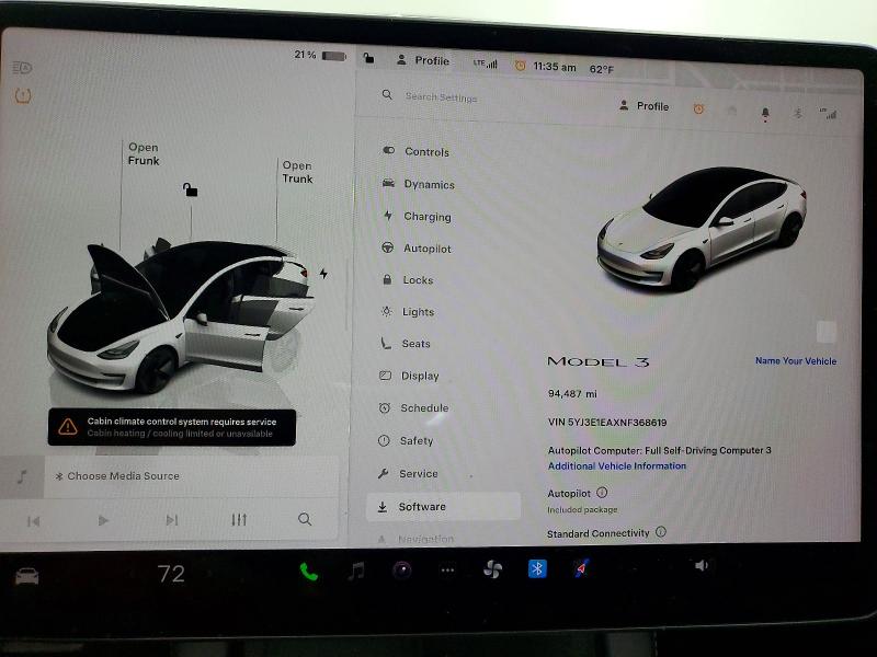 Продажа на аукционе авто 2022 Tesla Model 3, vin: 5YJ3E1EAXNF368619, номер лота: 46175886