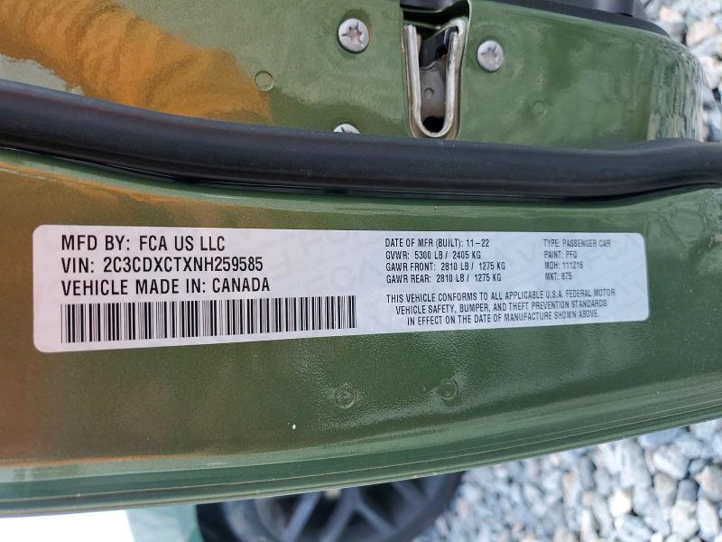 Продажа на аукционе авто 2022 Dodge Charger, vin: 2C3CDXCTXNH259585, номер лота: 46437616