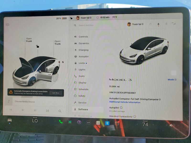 Aukcja sprzedaży 2023 Tesla Model 3, vin: 5YJ3E1EA3PF683667, numer aukcji: 46444106