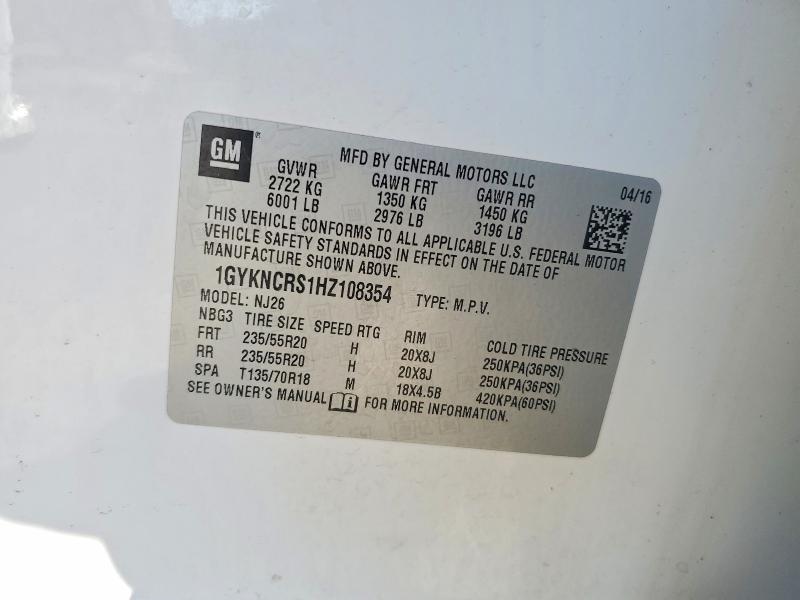 Продажа на аукционе авто 2017 Cadillac Xt5, vin: 1GYKNCRS1HZ108354, номер лота: 79077415