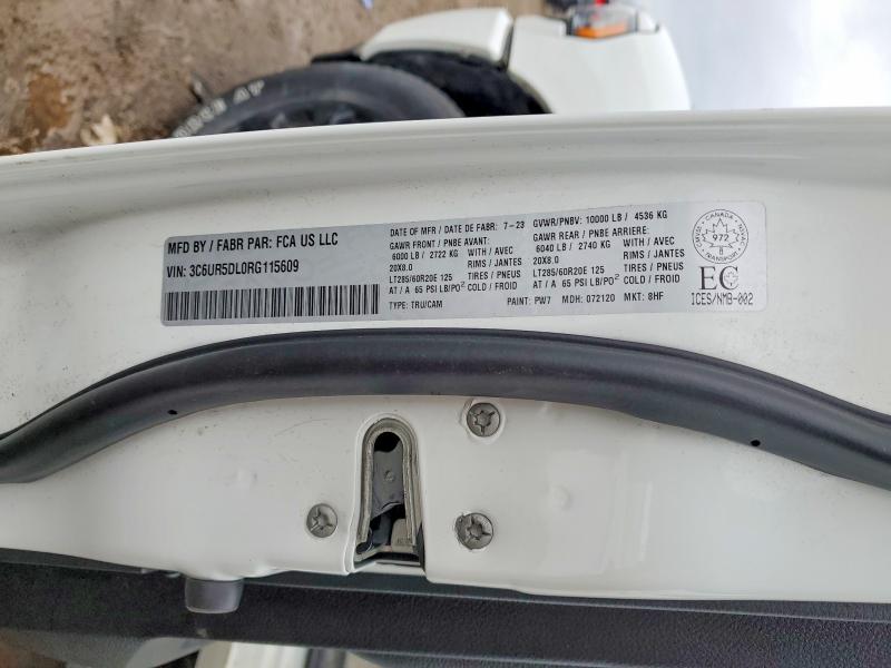 Продаж на аукціоні авто 2024 Ram 2500, vin: 3C6UR5DL0RG115609, номер лоту: 45929646