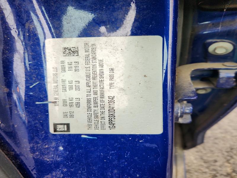 46484866 :رقم المزاد ، 1G4PP5SK0D4113642 vin ، 2013 Buick Verano مزاد بيع